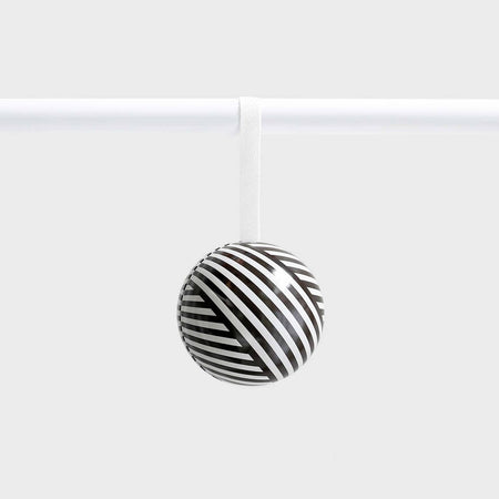 Christmas bauble Black and white stripe 