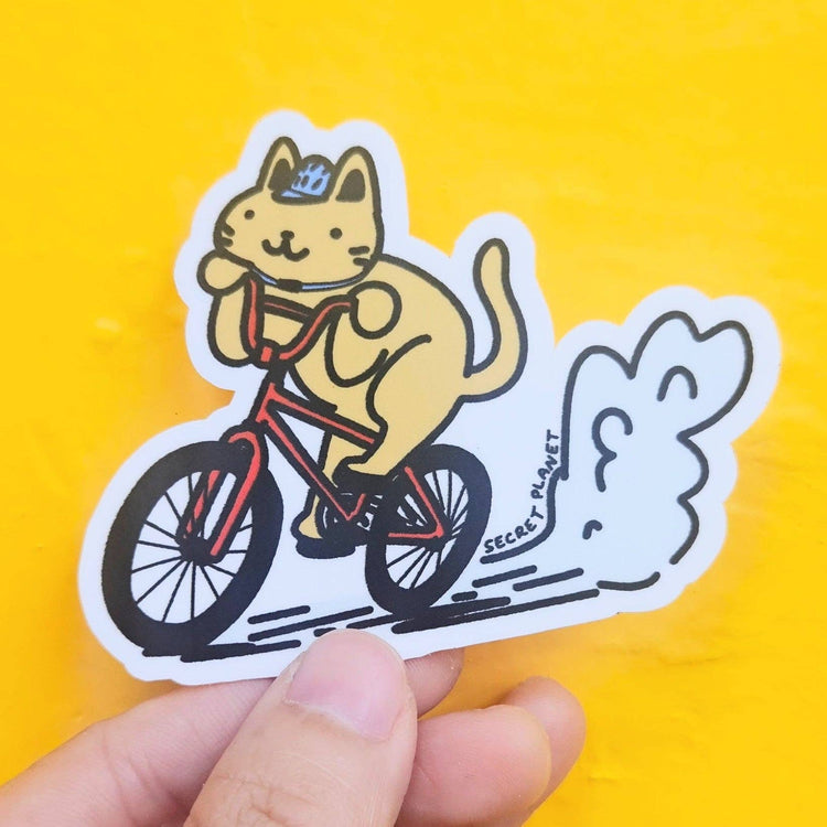 Autocollant Chat Motard