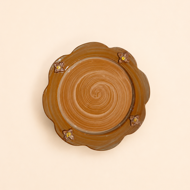 Assiette à dessert verte [modèles variés]