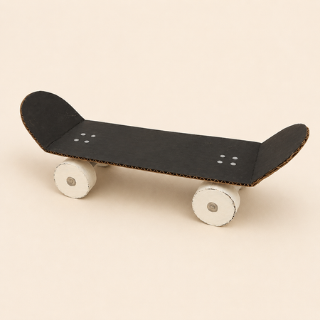 Sculpture en carton 'Skateboard'