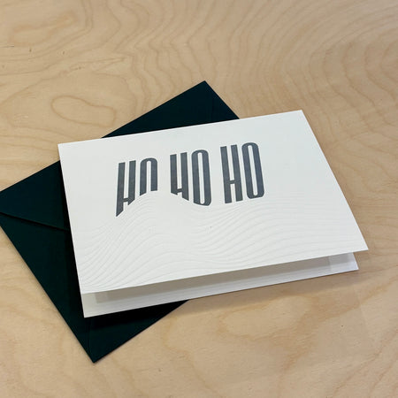 'Ho Ho Ho' letterpress greeting card