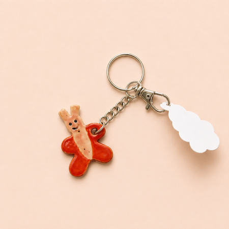Porte-clé 'Papillon' en céramique