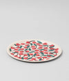 Small round wooden tray Cherries