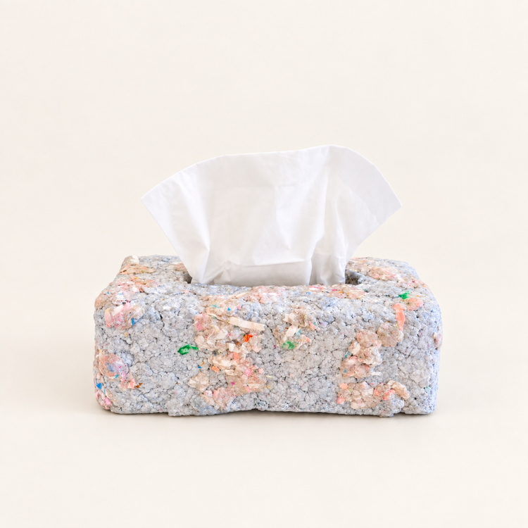 Couvre-boîte à mouchoirs en papier mâché gris
