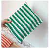 Hadley Striped Canvas Clutch [Various Colors]