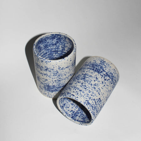 Gobelet en céramique Bleu moucheté