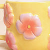Tasse en céramique rétro florale [tel quel]
