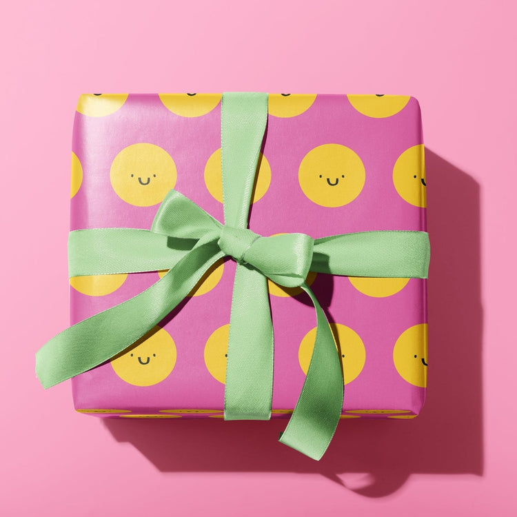 Smiley face wrapping paper 