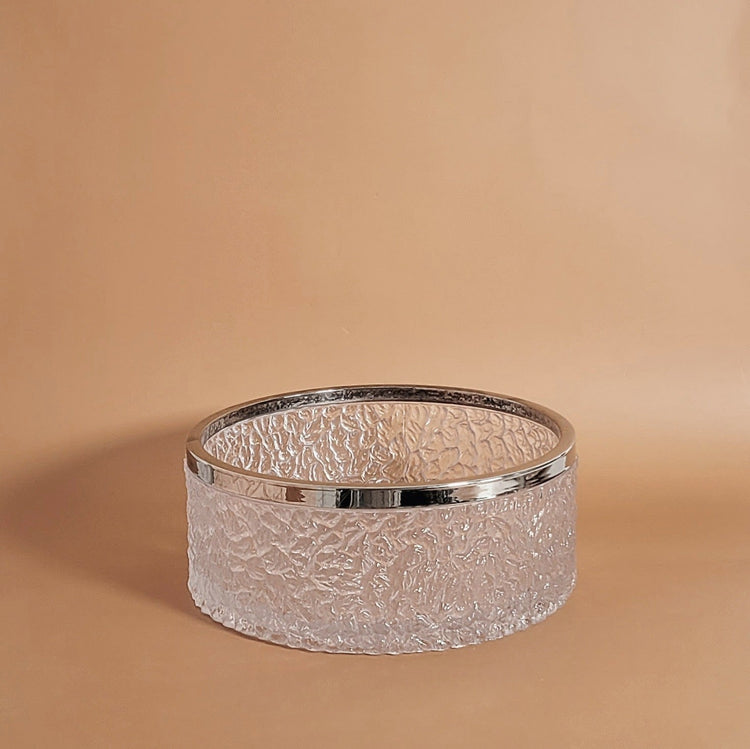 Bol de service vintage en verre texturé MCM Luna, Davidson/Brama