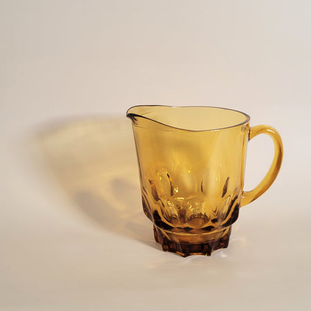 Vintage amber glass pitcher