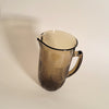 Grand pichet vintage en verre fumé