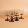 Duo de verres à pied fumés vintages