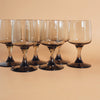 Duo de verres à pied fumés vintages