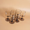 Duo de verres à pied fumés vintages