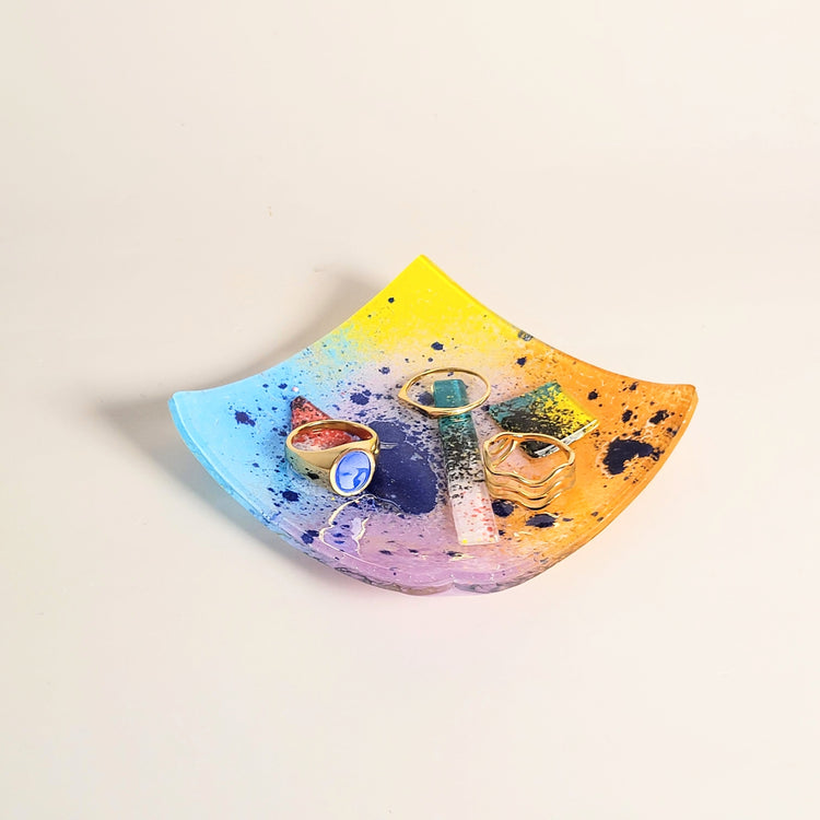 Mini vintage bowl in multicolored glass 