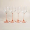 Lot de 2 verres à pied rose vintage Luminarc moyen