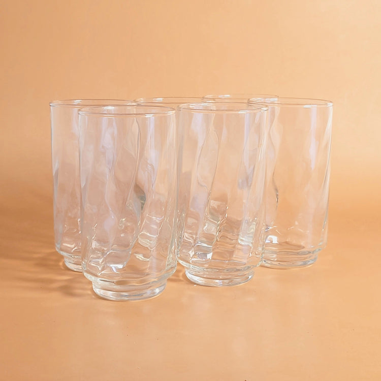 Lot de 5 verres high ball intérieur swirl