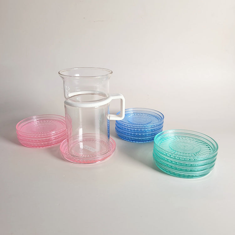 Ensemble de 4 sous-verres vintage Preludio Tupperware [couleurs variées]
