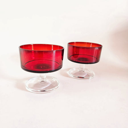 Set of 2 Luminarc Ruby cups