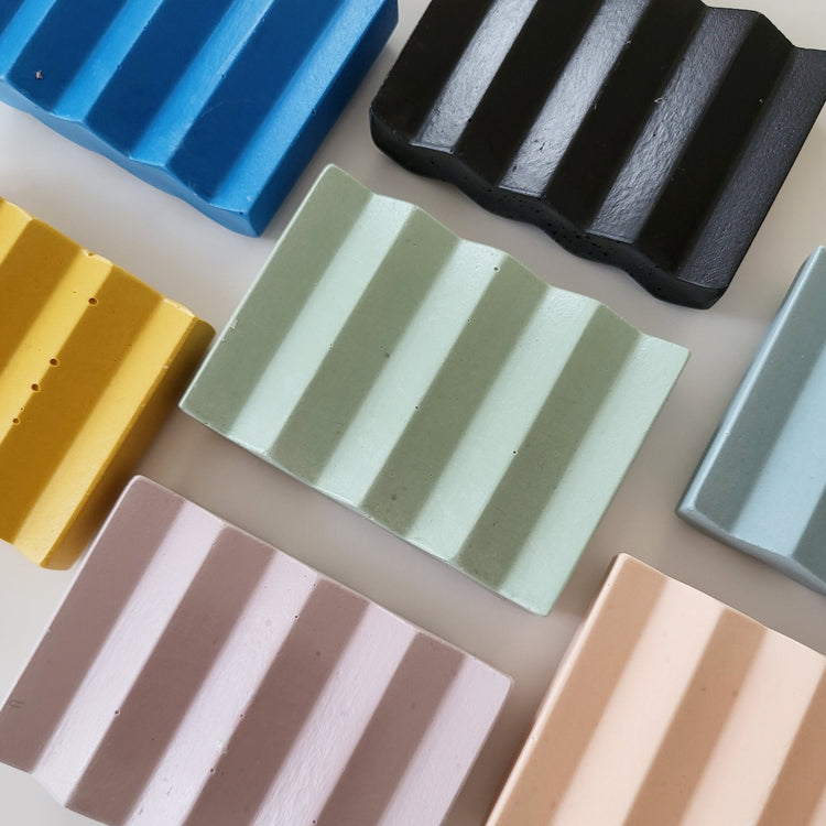 Zigzag soap dish [varied colors] 
