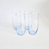 Ensemble de 4 verres high ball bleu vintage