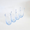 Ensemble de 4 verres high ball bleu vintage