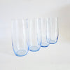 Ensemble de 4 verres high ball bleu vintage