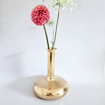 Vintage brass soliflore vase