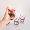 Ensemble de 4verres vintage mid-century