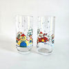 Duo de verres hauts vintage de Noël