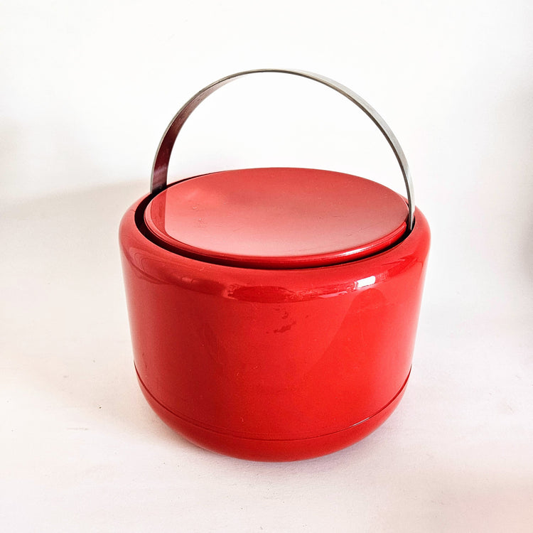 Seau à glace vintage Stelton rouge
