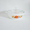 Plat cocotte vintage en verre Glasbake