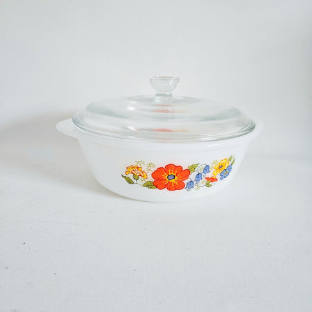 Glasbake Vintage Glass Casserole Dish