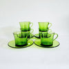 Ensemble 2 tasses et soucoupes vintage en verre Duralex