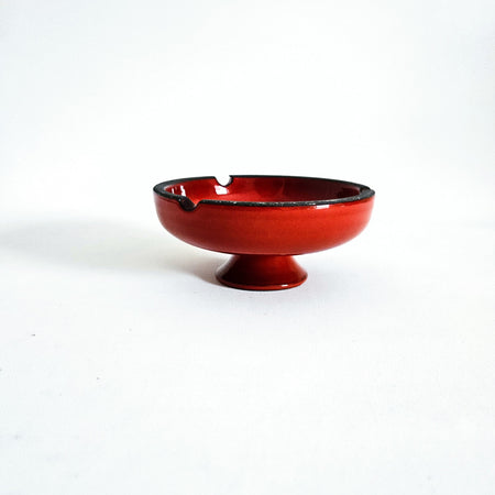 Vintage ceramic ashtray bowl on stand