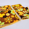 Ensemble de 4 serviettes de table vintage 70s