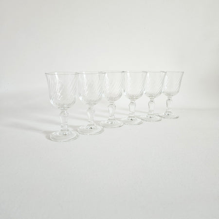 Lot de 6 verres à digestif vintage Luminarc