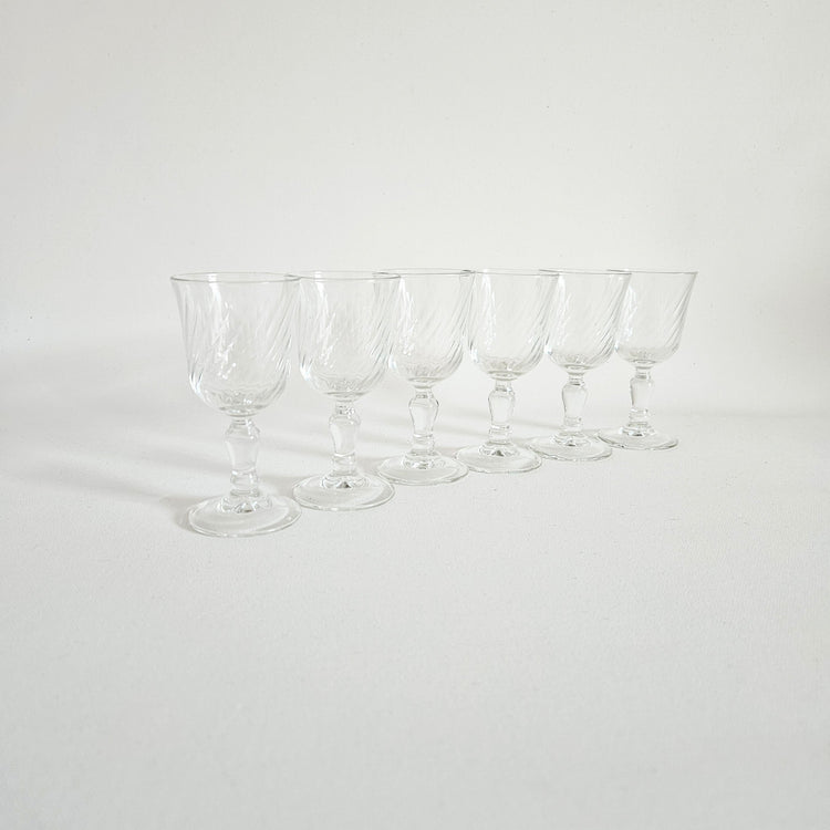 Lot de 6 verres à digestif vintage Luminarc