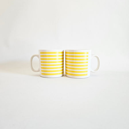 Vintage Striped Ceramic Mug