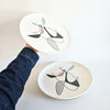 Lot de 4 assiettes vintages en céramique, Poppytrail