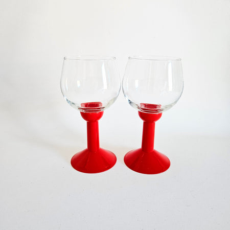 Lot de 2 verres à pied vintage Oktett Bodum [couleurs variées]