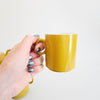 Lot de 3 tasses vintage en mélamine jaune