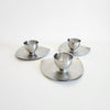 Set of 3 stainless steel egg cups