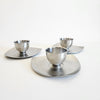 Lot de 2 coquetiers en stainless steel vintage