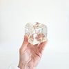 Bougeoir cube en verre vintage