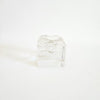 Bougeoir cube en verre vintage
