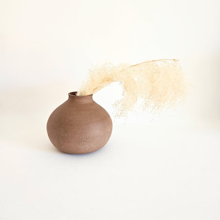 Vintage stoneware ball vase