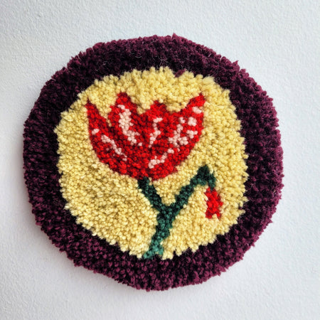 Pièce textile 'Lemon Poppy Circle'