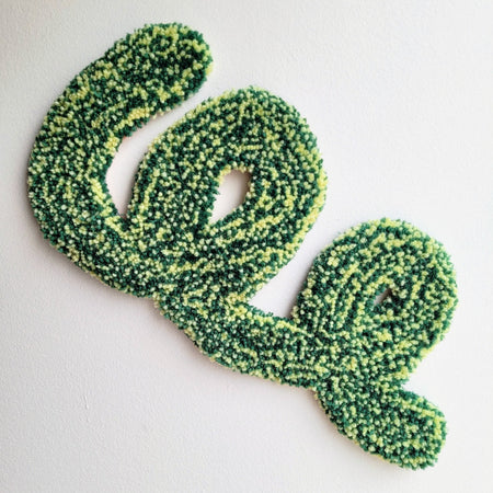 Pièce textile 'Two-tone green Swirl'