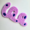Pièce textile 'Lilac and blue dots Swirl'